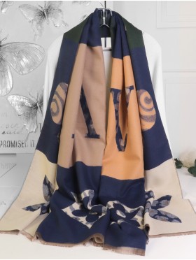 Reversible Cashmere Feeling Designer Print Premium Scarf